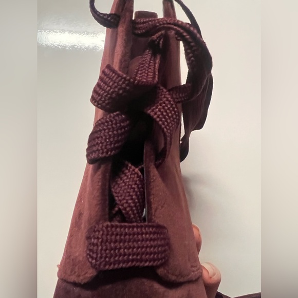 Velvet Ankled Block Heel Boots - Picture 10 of 10